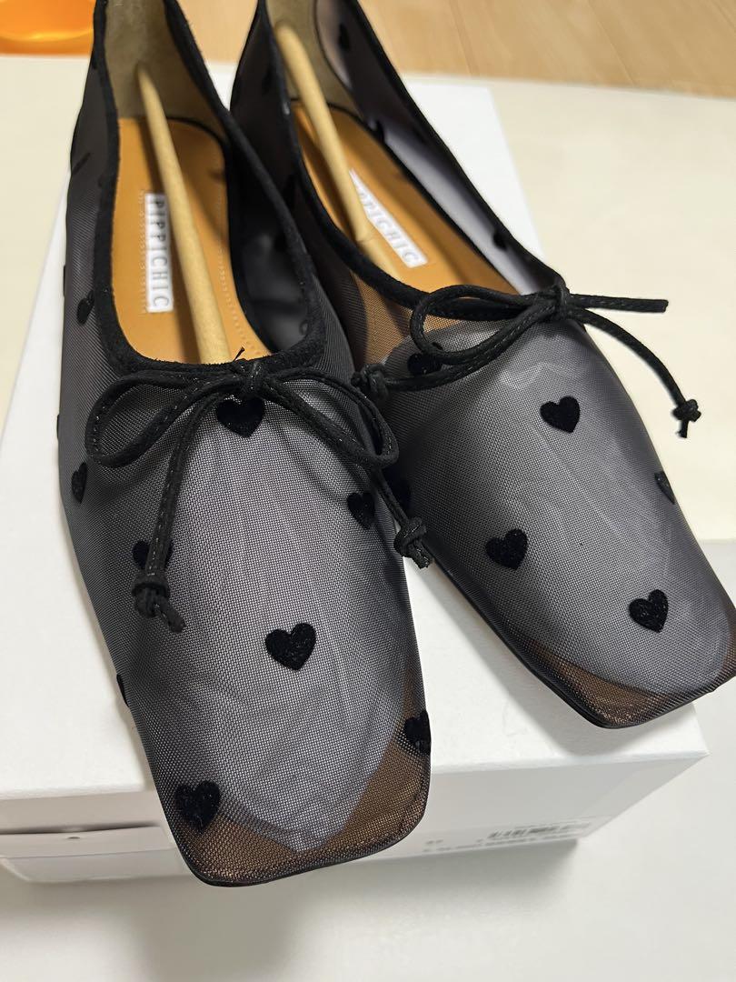 m.j♡　＜PIPPICHIC＞ハート AMBER バレエシューズ