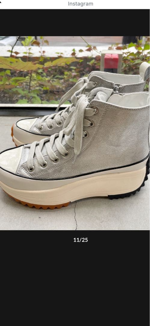 【新品】ヌーベルヴォーグ ハイカットスニーカー シルバー 【新品】ヌーベルヴォーグ ハイカットスニーカー シルバー