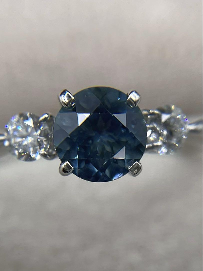 ファッション JE32☆高級 GIA鑑別付 リング pt D モンタナサファイア0.81ct アクセサリー