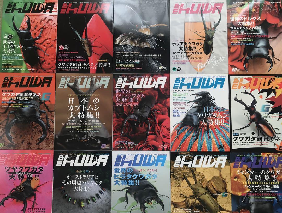 BEKUWA NO1号〜NO39号と月刊むしオオクワガタ1〜3号