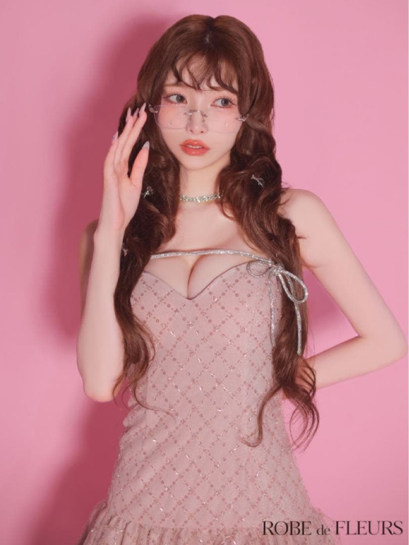 sugarコラボ ラメニット スパンコール付きレースキャミミニキャバドレス sugarコラボ ラメニット スパンコール付きレースキャミミニキャバドレス