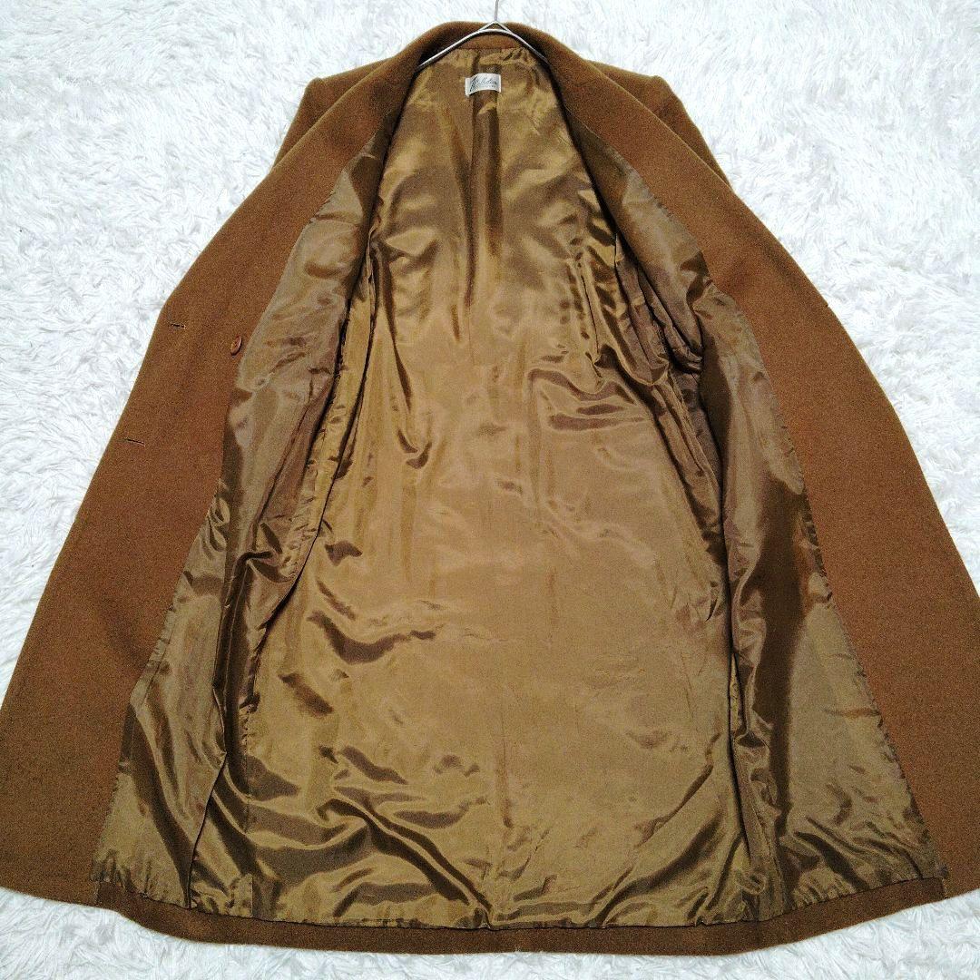 【美品】カシミヤ　マキシ丈　チェスターコート メンズ　キャメル　ブラウン