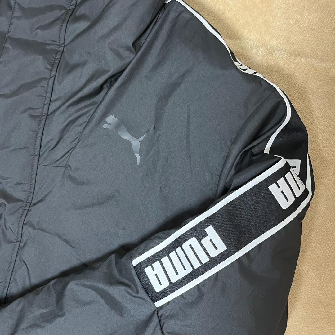 【美品】 PUMA メンズ ベンチコート　ロングパデッドコート プーマ　ブラック
