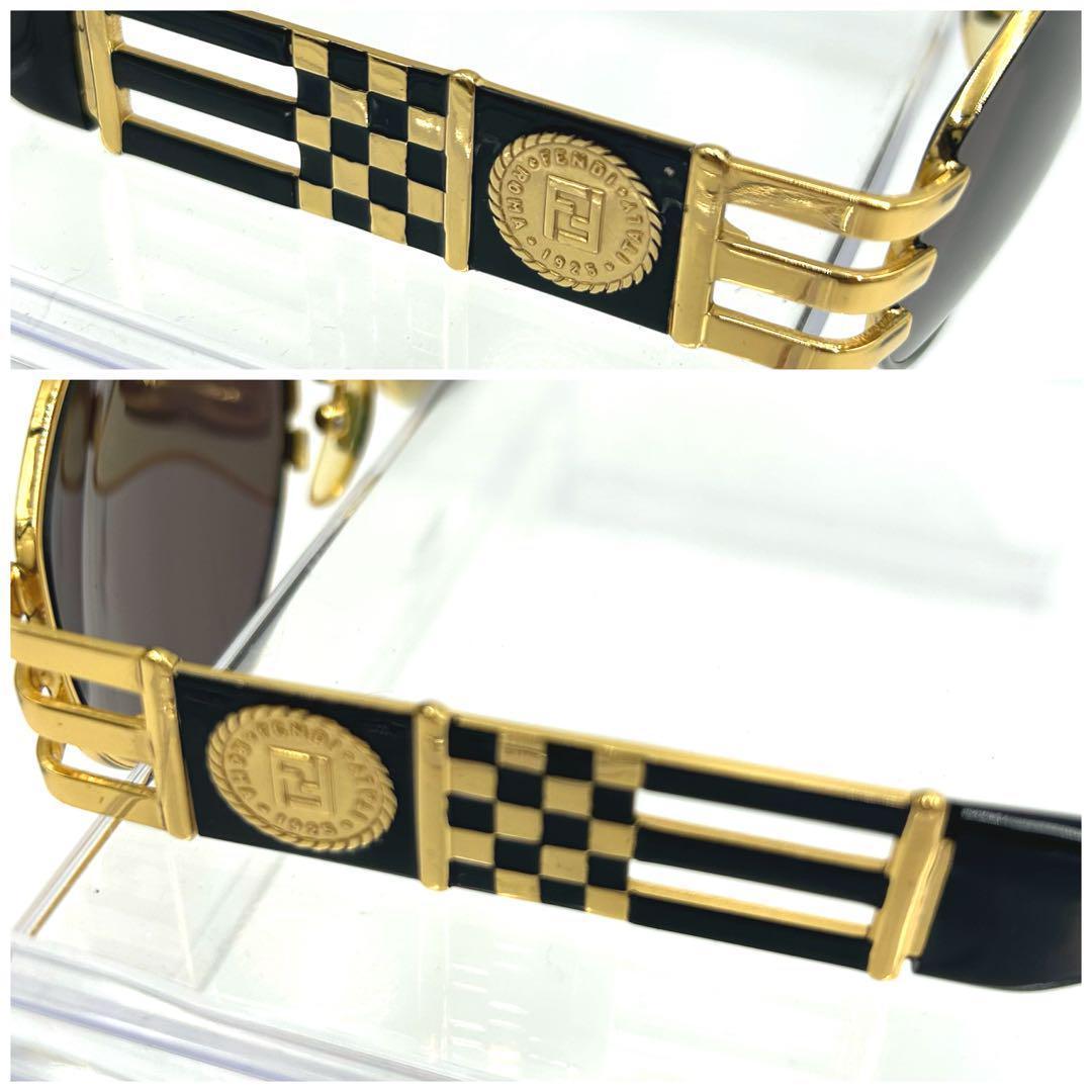 ①FENDI サングラス SL7027 FF ロゴ ゴールド ヴィンテージ