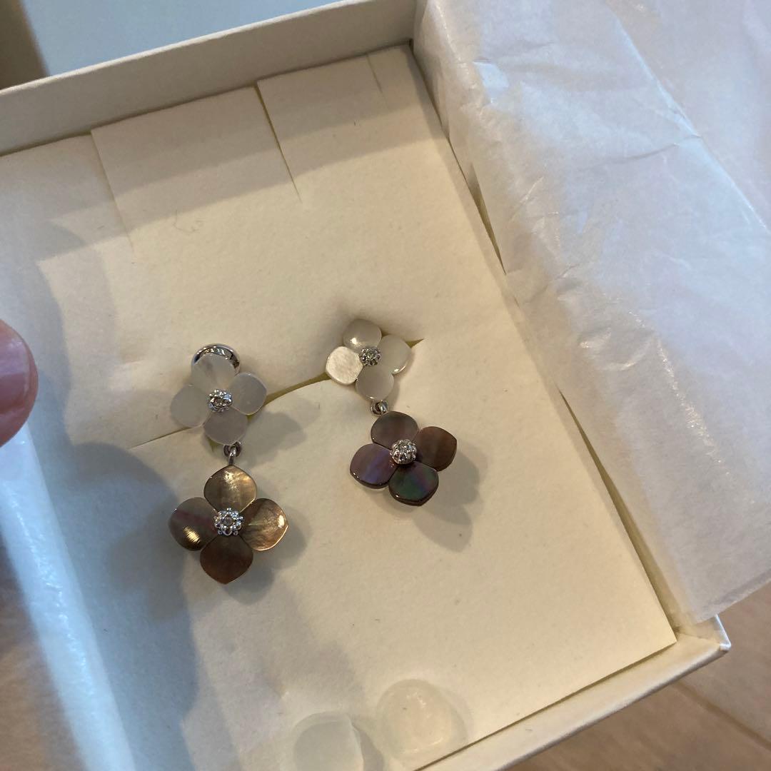 シェルフラワー イヤリング