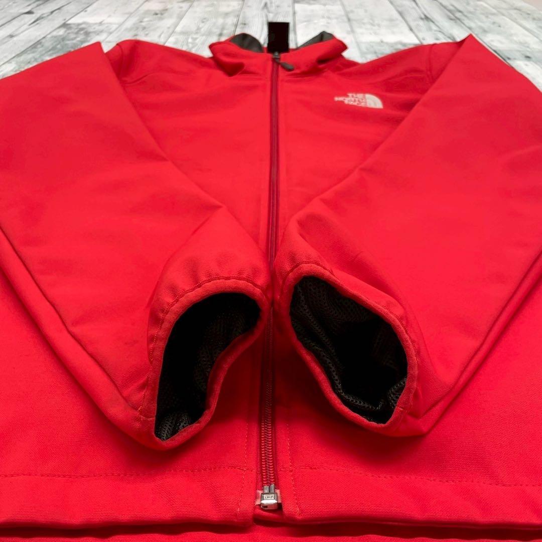 ノースフェイス　US規格　XL相当　ナイロンジャケット　レッド