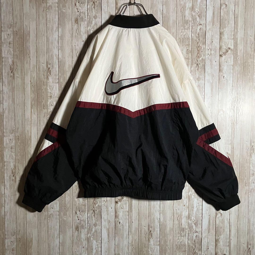 336【90s-00s】NIKE ハーフジップナイロンジャケット 刺繍ロゴ L 336【90s-00s】NIKE ハーフジップナイロンジャケット 刺繍ロゴ L