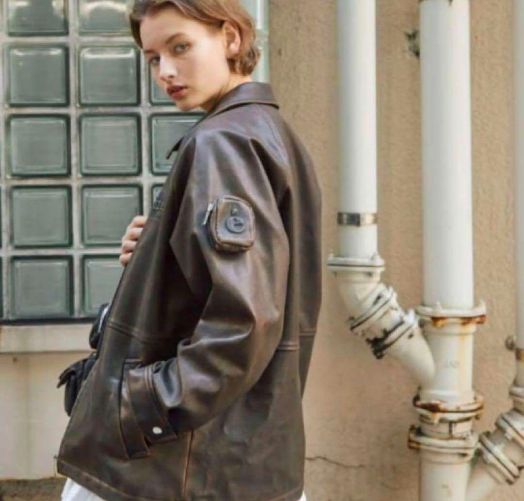 épine leather jacket エピヌレザージャケット 画像2