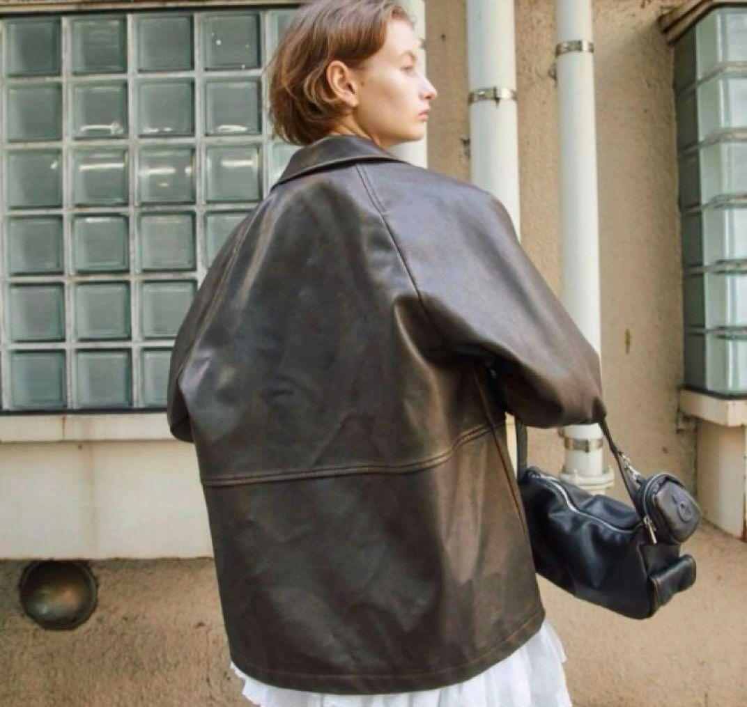 épine leather jacket エピヌレザージャケット 画像3