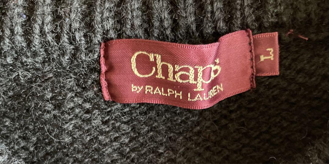 レアデザインchapsラルフローレン ウール100%ニットセーターsize L