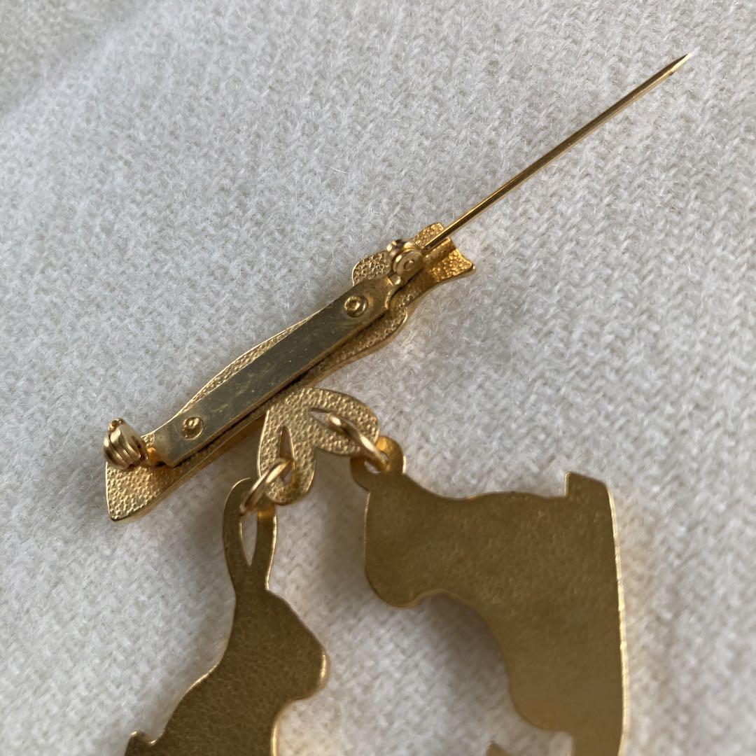 HERMES エルメス ブローチ スケート靴