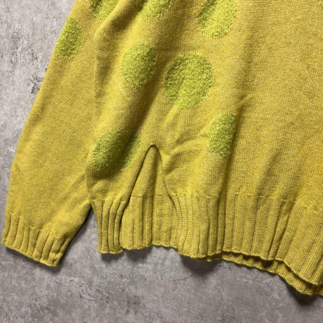 慈雨 センソユニコ ドット ニット ジウ ゆったり L 水玉 変形タートル 美品 慈雨 センソユニコ ドット ニット ジウ ゆったり L 水玉 変形タートル 美品