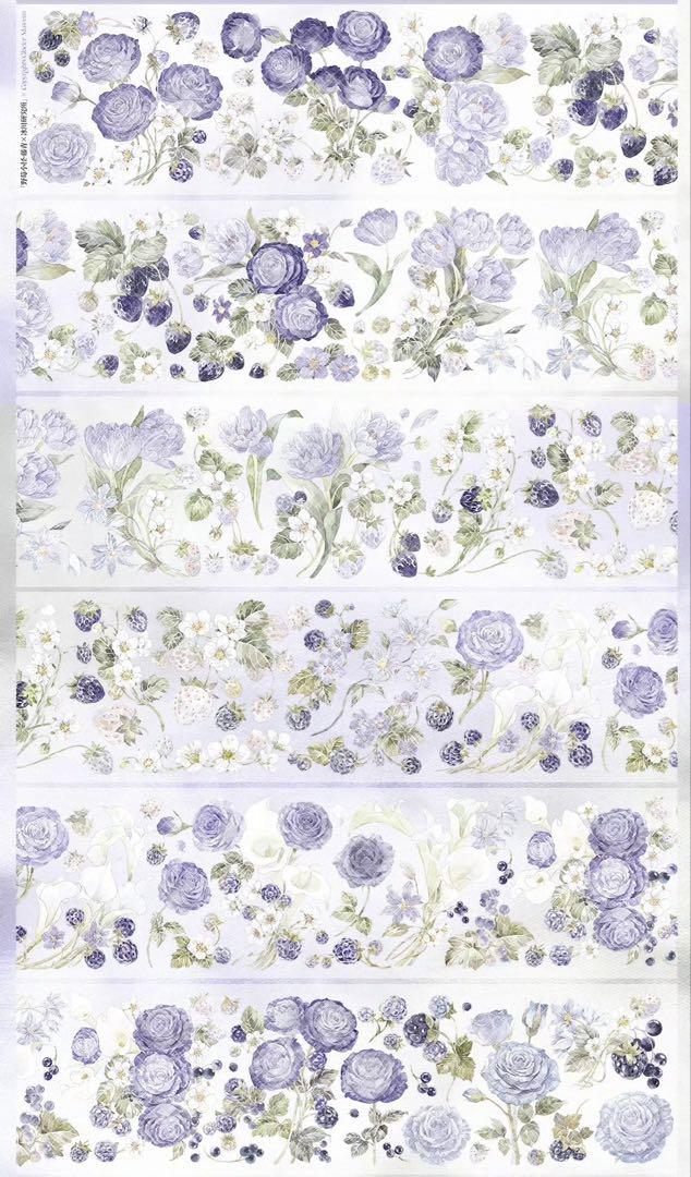 Ｋ&Ｋ(*Ü*)❤️即購入＆匿名発送OK様☆中古 海外マステ巻き売り 貝殻光 人物 8196】海外 マステ 中古巻 貝殻光マスキングテープ お花系