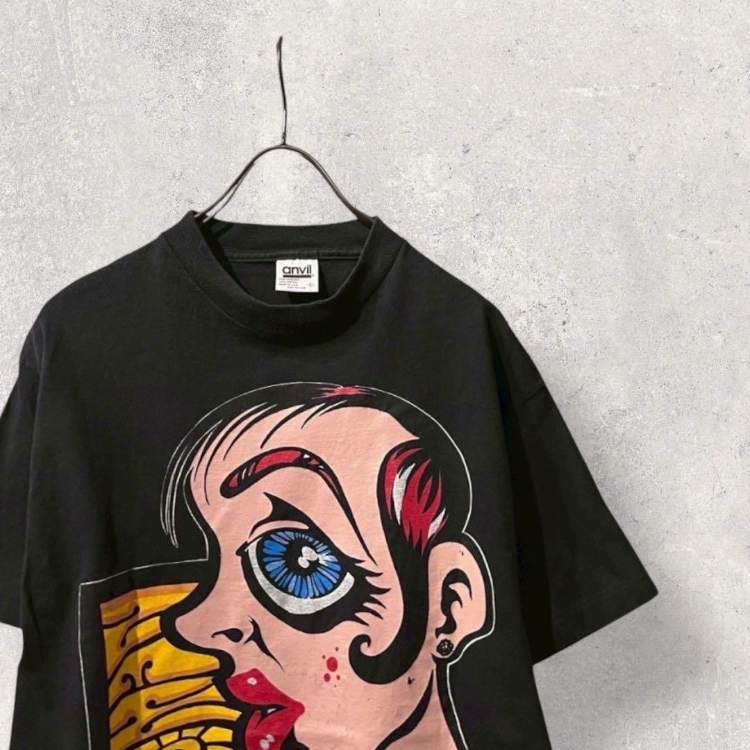 希少 rare NEW DEAL ART Tシャツ アート OLDスケート 黒