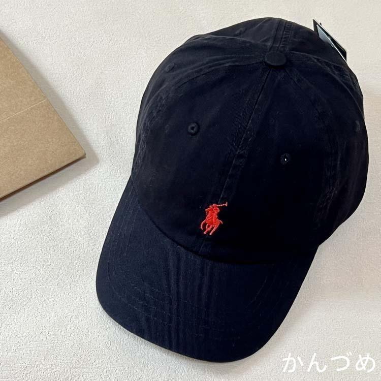 状態：新品未使用POLO ポロ キャップ ラルフローレン ブラック系レッドポニー