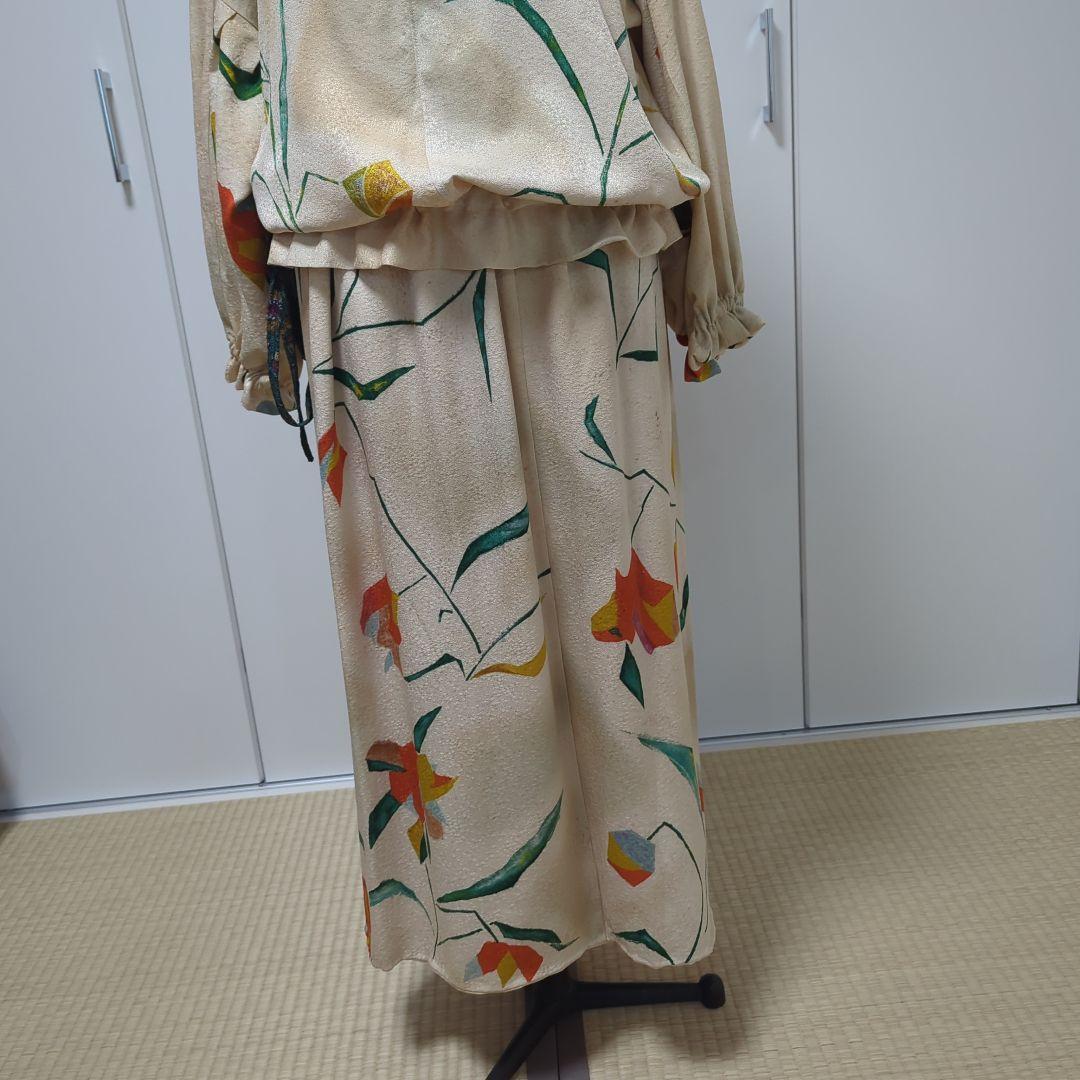 通販 ツーピース 大きいサイズ リメイク着物 正絹 トップス - トップス