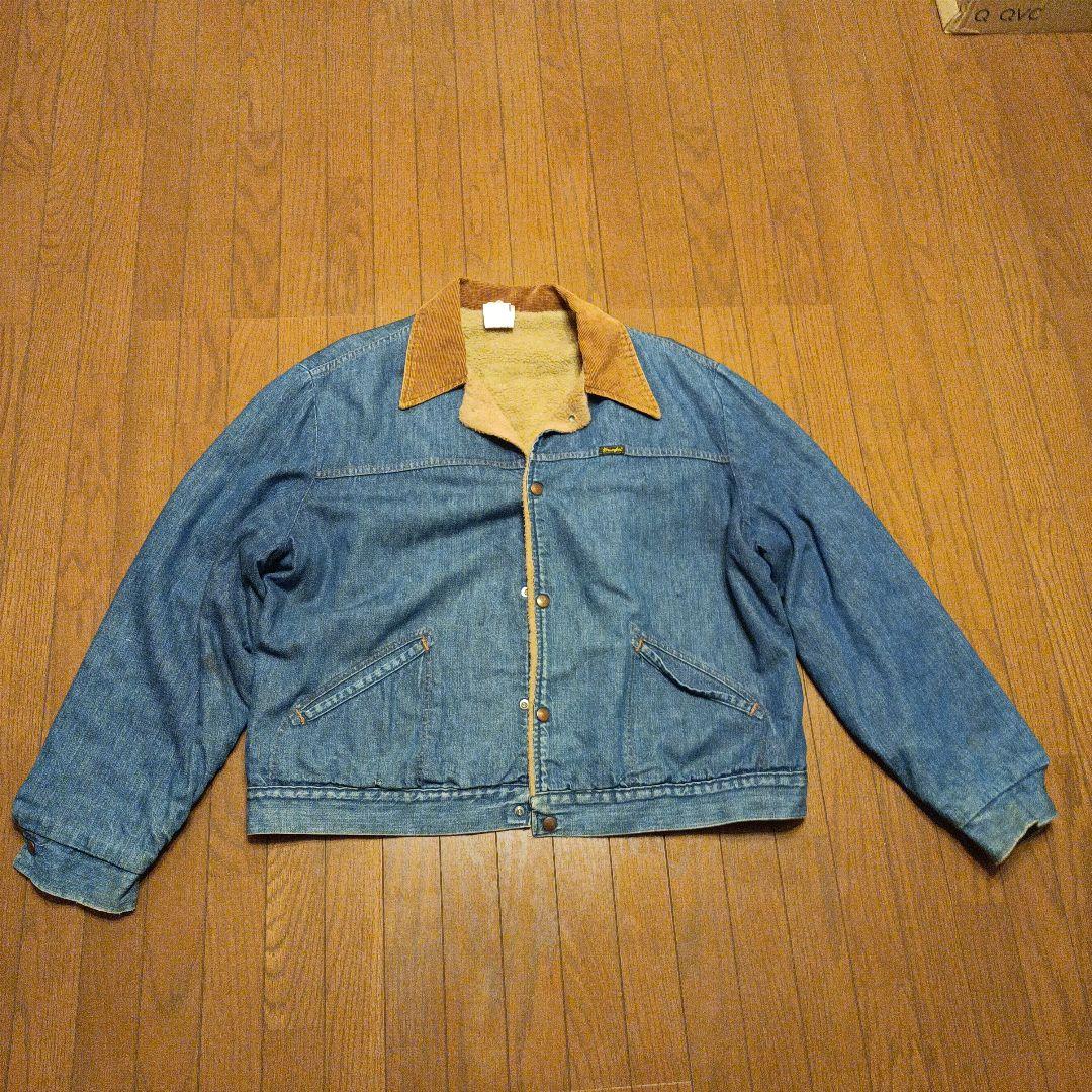 70's USA製　wrangler ラングラー　デニム　ジャケット　ボア 70年代 USA製 Wrangler ラングラー デニムボアジャケット 身幅64