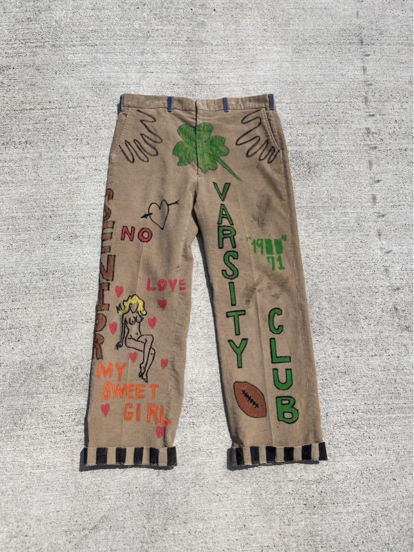 ハンドペイント メモリアルパンツ ワークパンツ リメイク ヴィンテージ 60s 60s〜70s メモリアルパンツ ヴィンテージ スペシャル ハンド