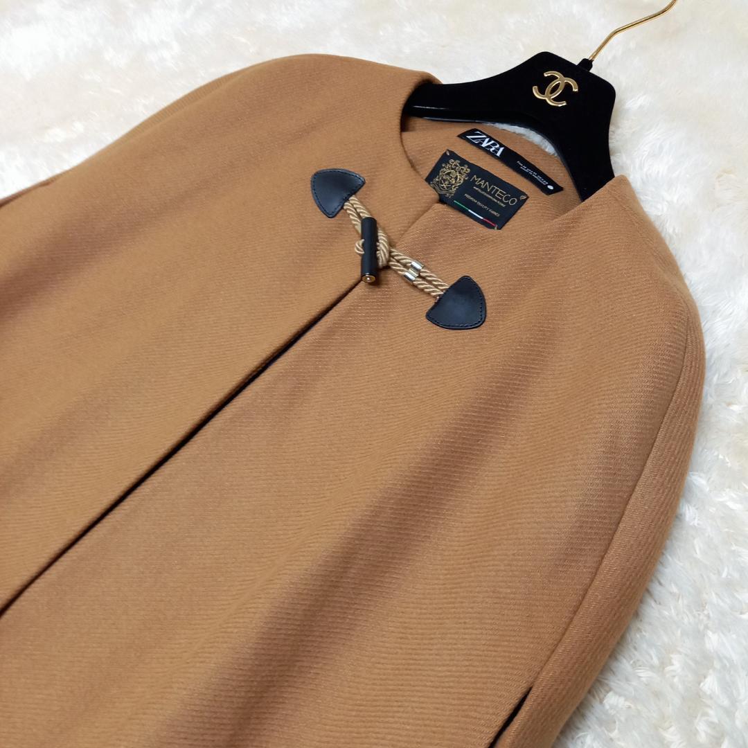 完売品✨美品　ZARA×MANTECO　ポンチョ　ケープコート　ウール　サイズM