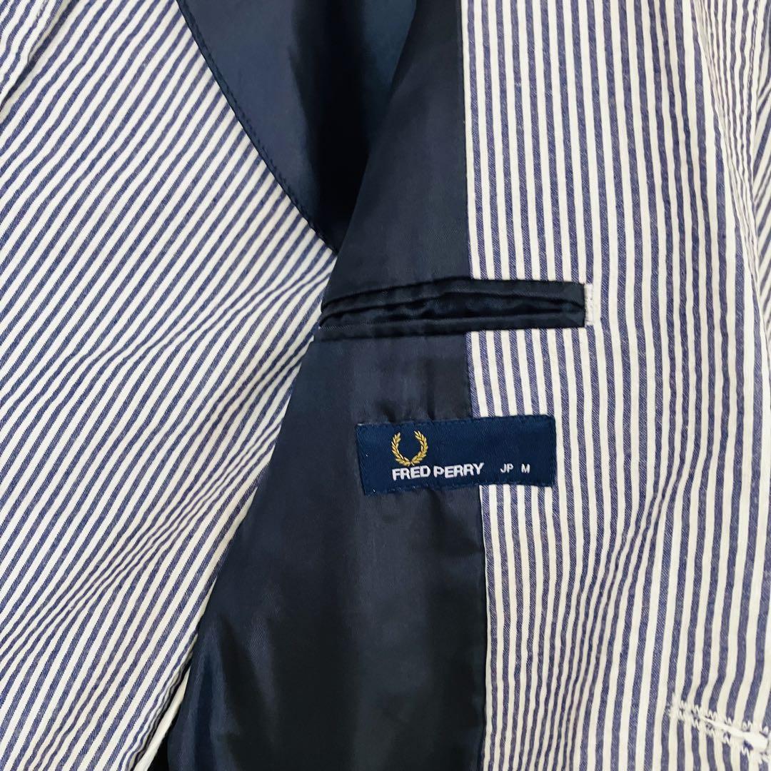 FRED PERRY シアサッカー テーラード ジャケット 　フレッドペリー