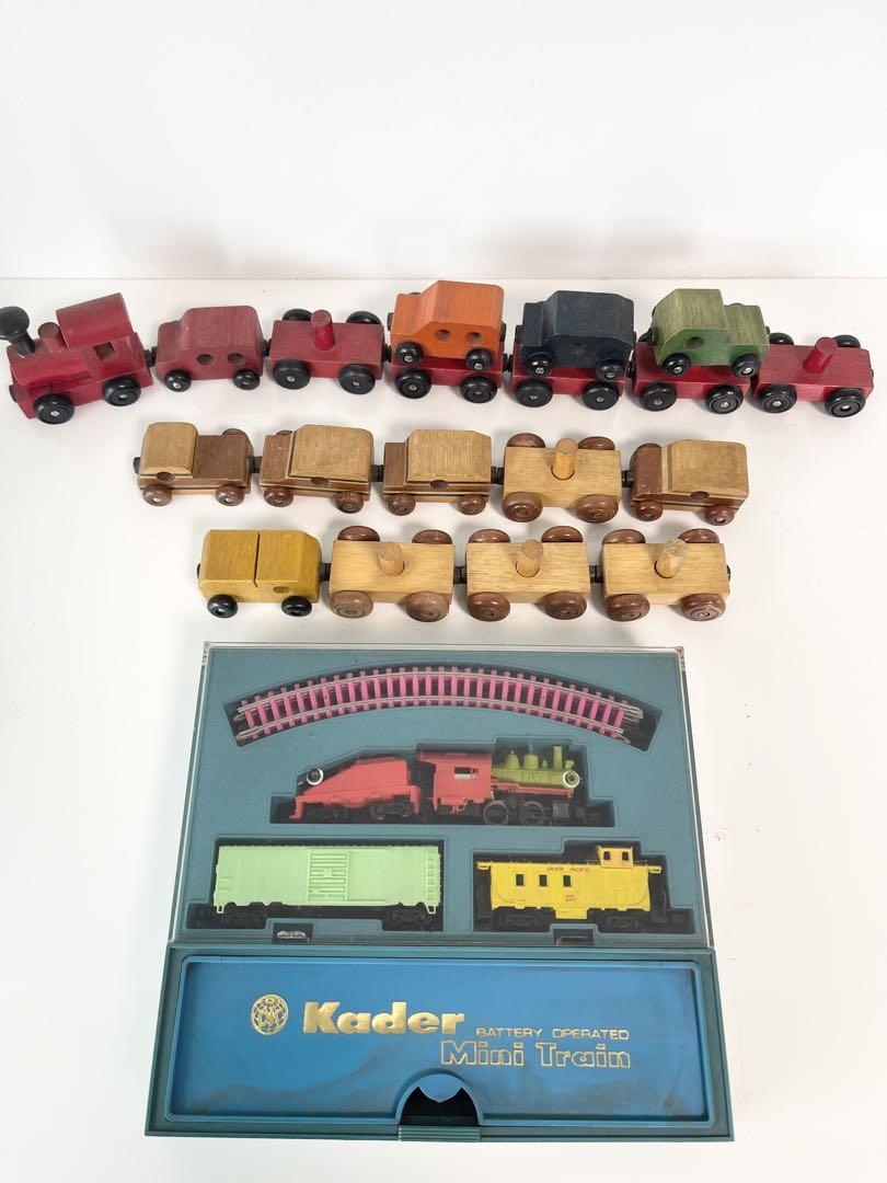 【レア】Kader 電池式ミニ列車セット&ミニチュア木製列車