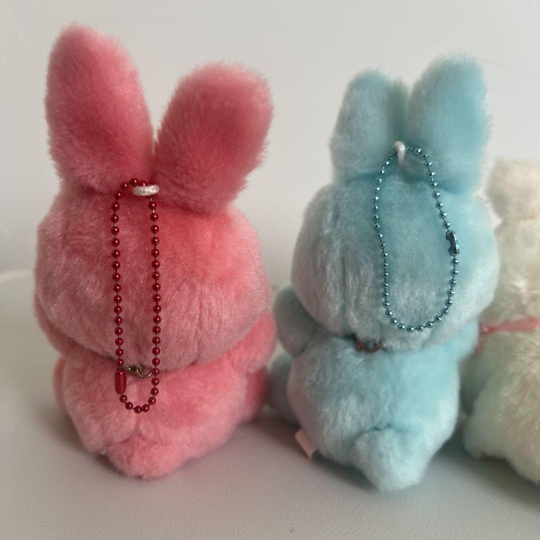 ウサギのぬいぐるみセット（ピンク・青・白） - メルカリ