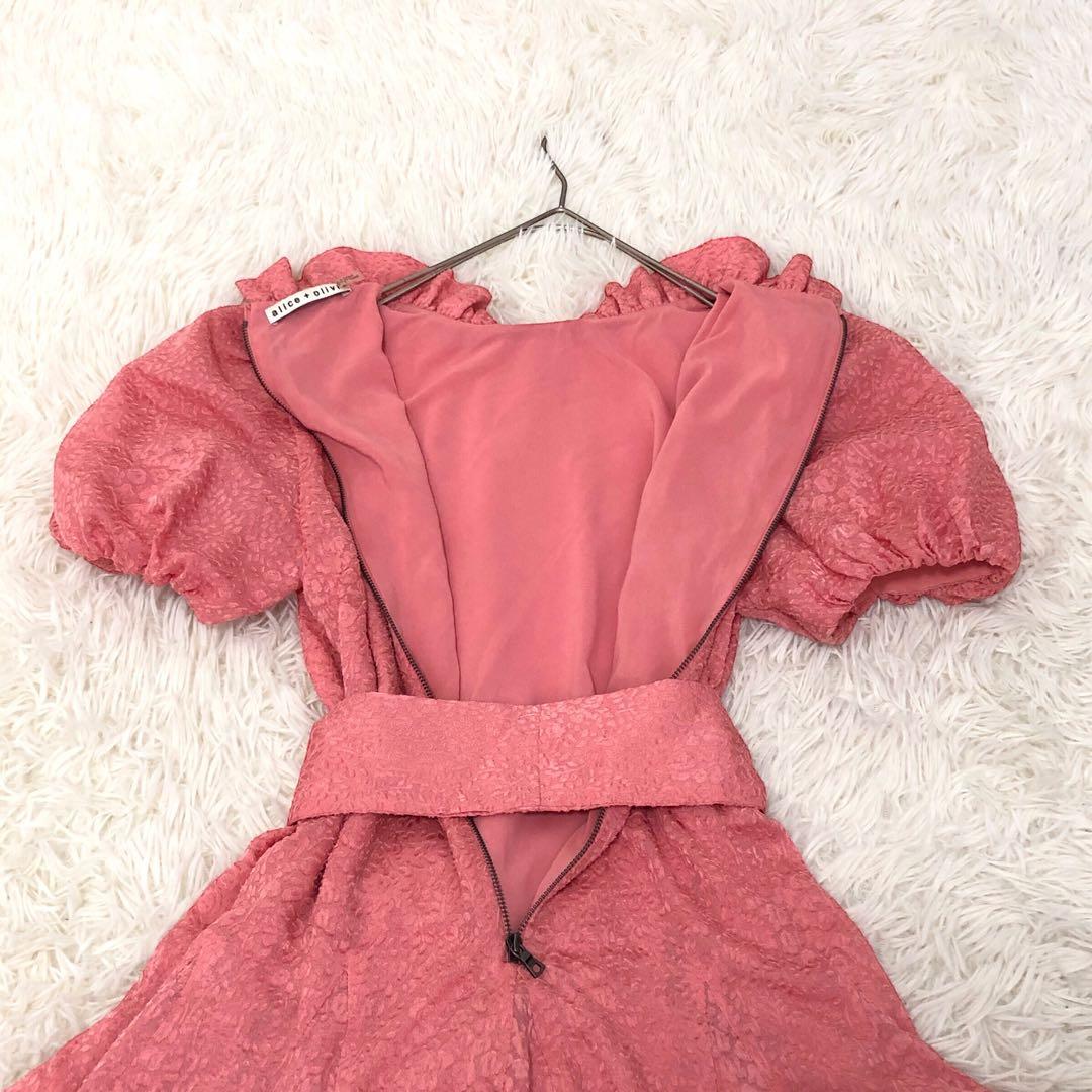 alice+olivia アリスアンドオリビア ウエストリボン ミニワンピ 半袖