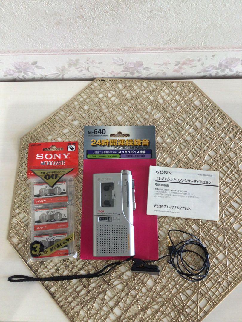 【美品、動作確認済み】SONY ソニー　マイクロカセットレコーダーM-640 SONY M-640 マイクロカセットレコーダー - メルカリ