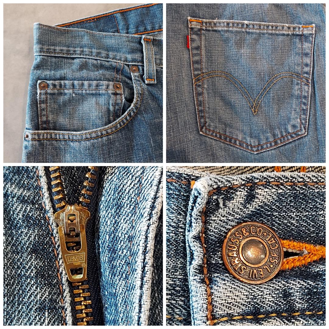 リーバイス569 Levis W33 ダークブルーデニム 青 ヒゲあり 8919 Levi's - リーバイス569 Levis W33 ブルーデニム 青 ヒゲあり