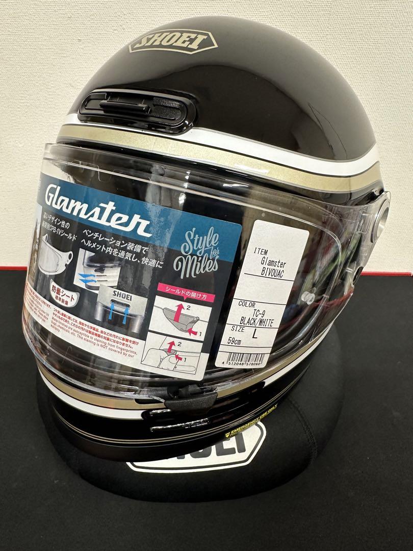 SHOEI Glamster BIVOUAC 限定　Lサイズ　ビバーク　TC-9 SHOEIのレトロ系ヘルメット「グラムスター」に受注期間限定の新