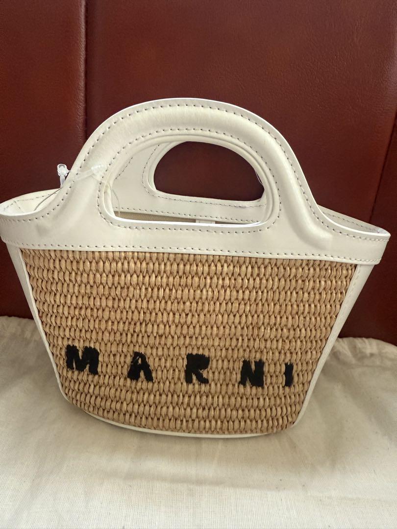 【新品・未使用】MARNI カゴバッグ　ラフィア