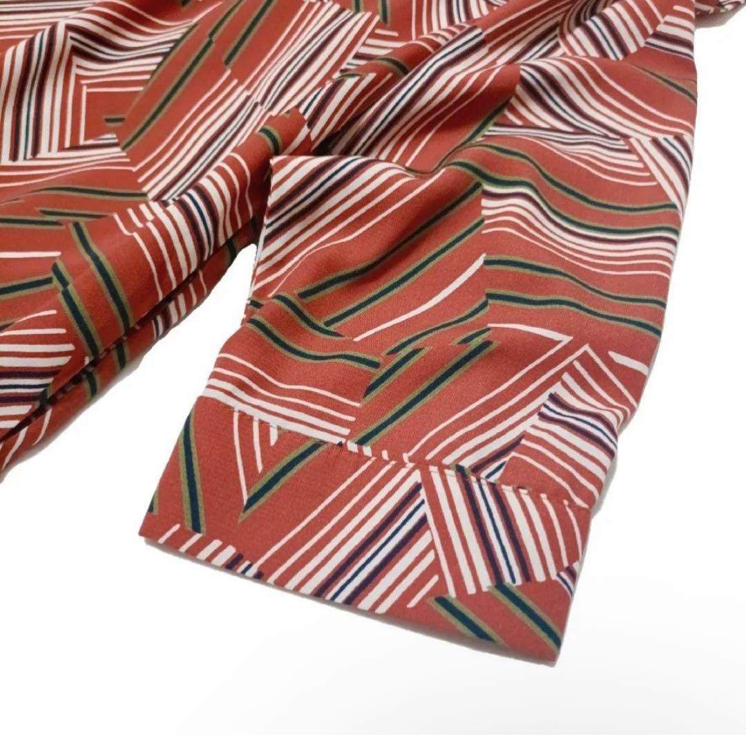 新品未使用 antiqua アンティカ レトロな配色 変形ロングスカート タグ付き ドット