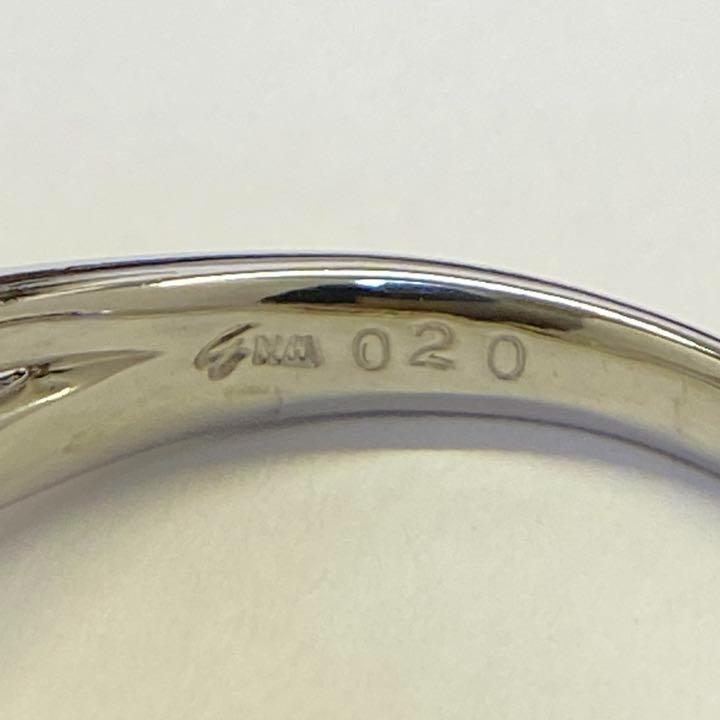 Pt850　天然ダイヤモンドリング　D0.20ct　サイズ15.5号　7.1ｇ