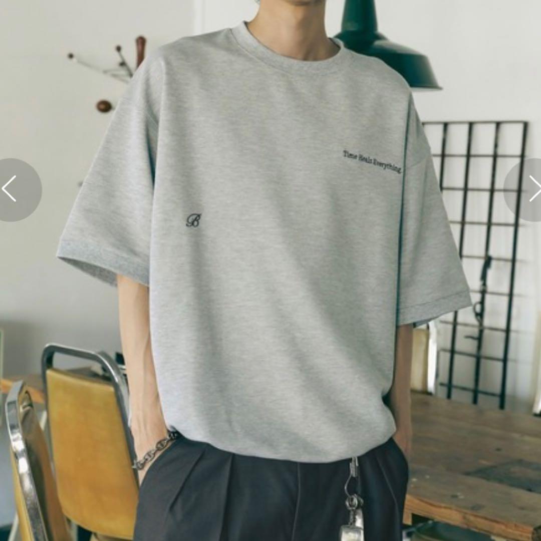 完売品 Bleme 刺繍ロゴ リラクシー スウェットTシャツ ドローコード付き