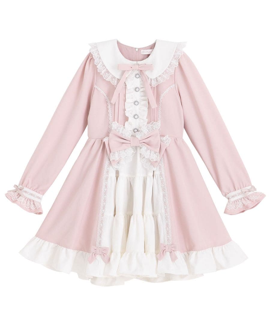 DearMyLoveWhip プリンセスティアードはしごレースフリルワンピース DearMyLoveWhip プリンセスティアードはしごレースフリルワンピース
