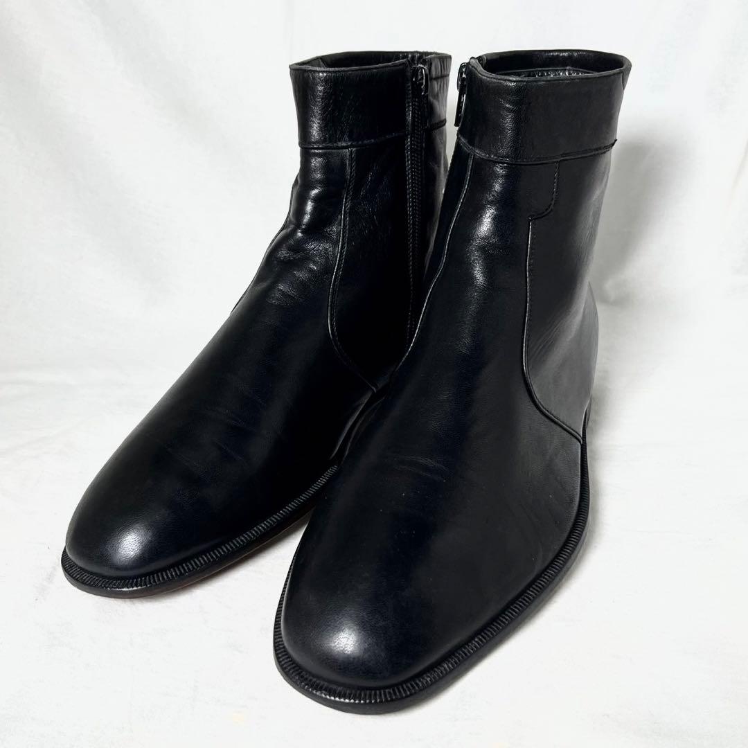 イタリア製 00s NORDSTROM レザー ブーツ 8.5EE ブラック26.5cm