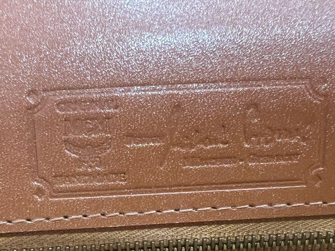 MCM ロゴプリント ハンドバッグ ブラウン - メルカリ