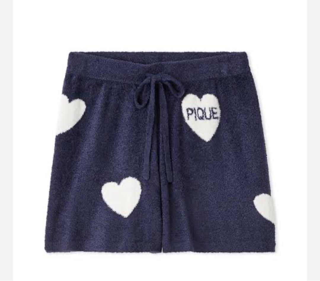 ジェラピケ　ホットスムーズィーハートJQDショートパンツ(NVY-F)