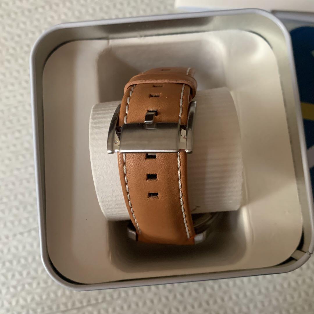FOSSIL 腕時計 ダークグリーン レザー