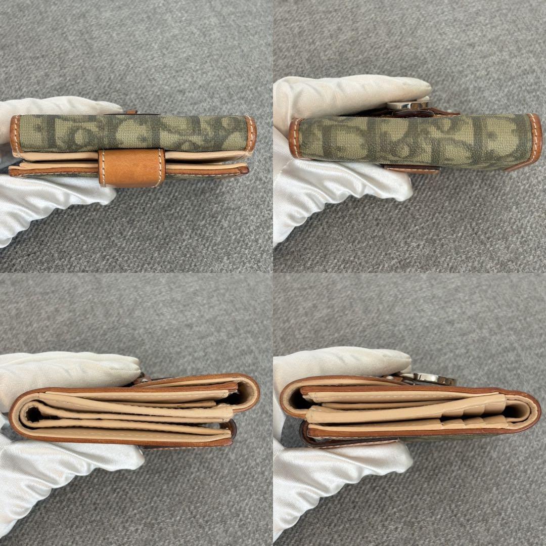 【美品】Diorロマンティック財布 トロッター ハートロックカーキハート 154 美品】Diorロマンティック財布 トロッター ハートロックカーキ