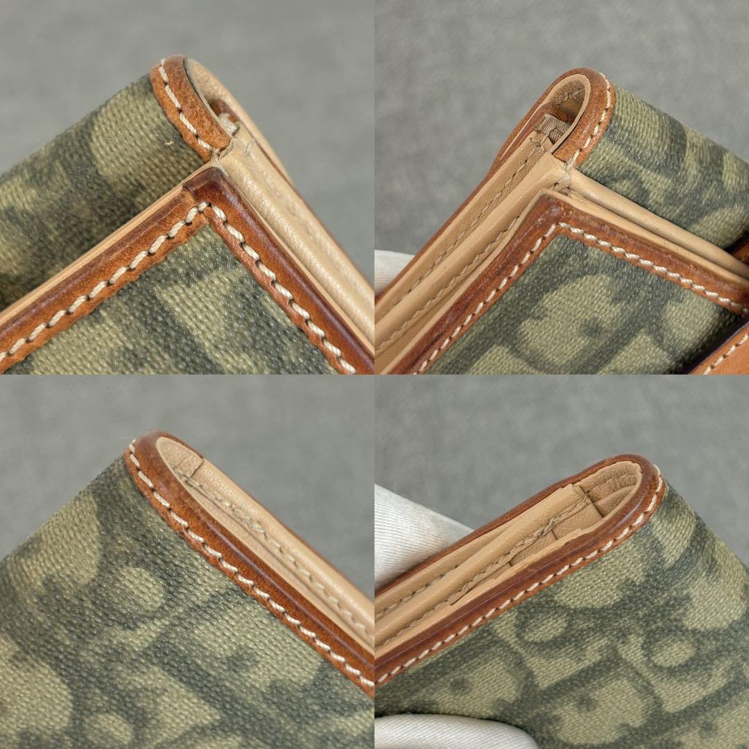 【美品】Diorロマンティック財布 トロッター ハートロックカーキハート 154 美品】Diorロマンティック財布 トロッター ハートロックカーキ