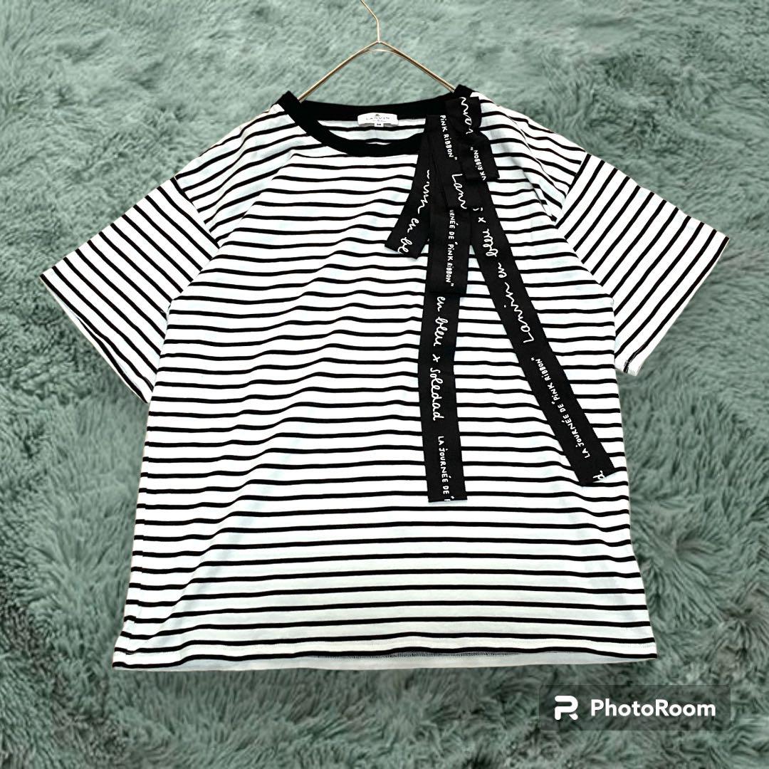 LANVIN en Bleu/ SoledadBraviコラボロゴリボンTシャツ - メルカリ