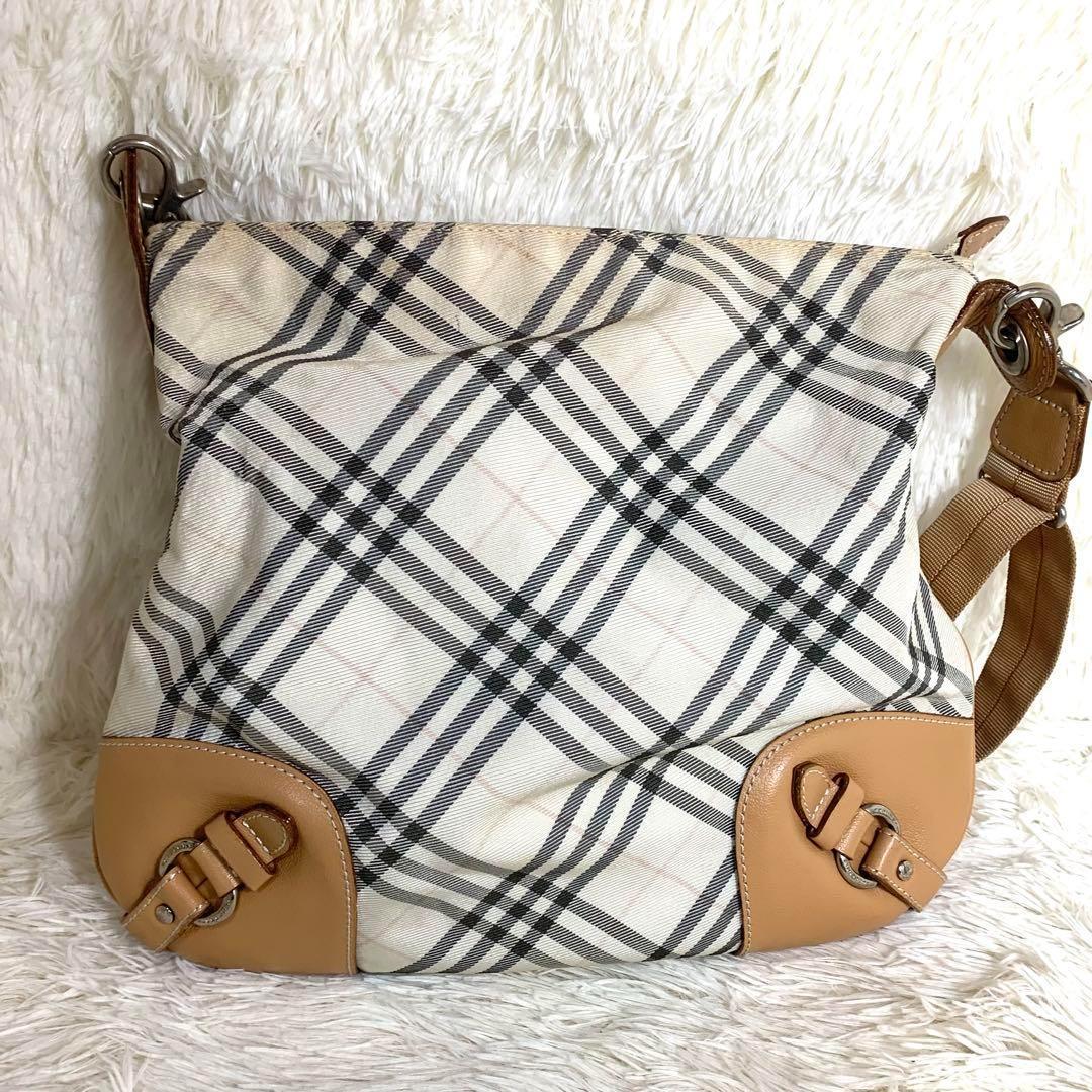 BURBERRY BLUE LABEL ノバチェック　レザーチェーン 極美品】バーバリー ブルーレーベル ショルダーバッグ ノバ