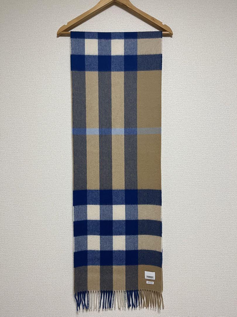BURBERRY　バーバリー　カシミア100％　大判マフラー　未使用に近い