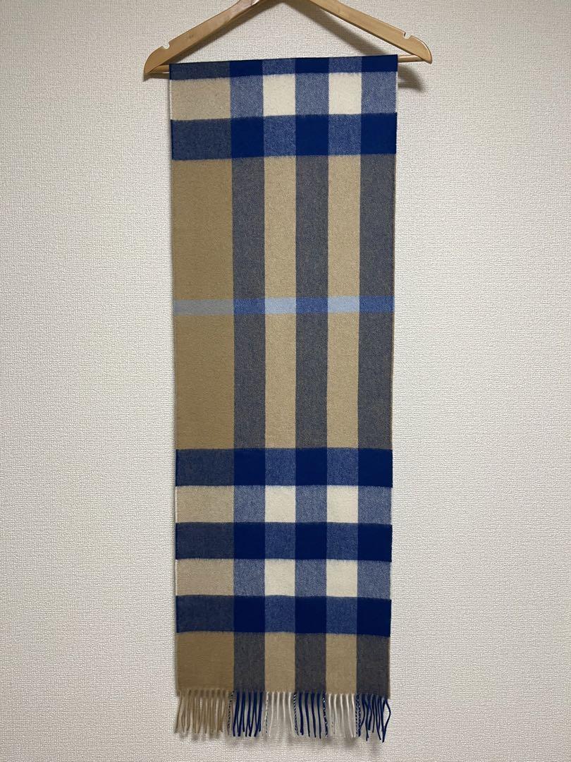 BURBERRY　バーバリー　カシミア100％　大判マフラー　未使用に近い