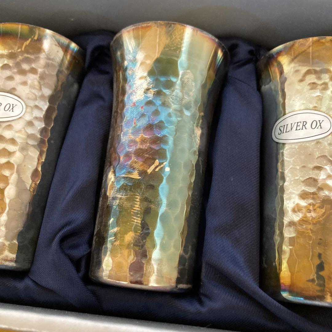 和骨董 シルバー 小物 5点セット 銀製 ビアグラス 5客セットSILVER OX シルバーオックスシリーズ