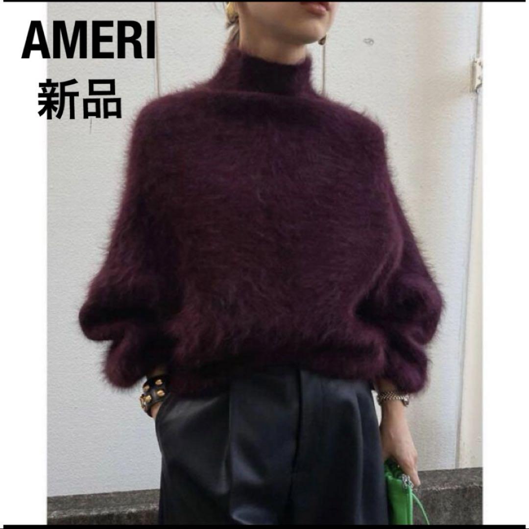AMERI POPPING COLOR ANGORA KNIT 長袖ニット