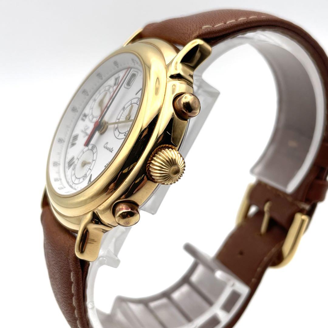 LONGINES クォーツ 腕時計 クロノグラフ デイト 箱付 メンズ