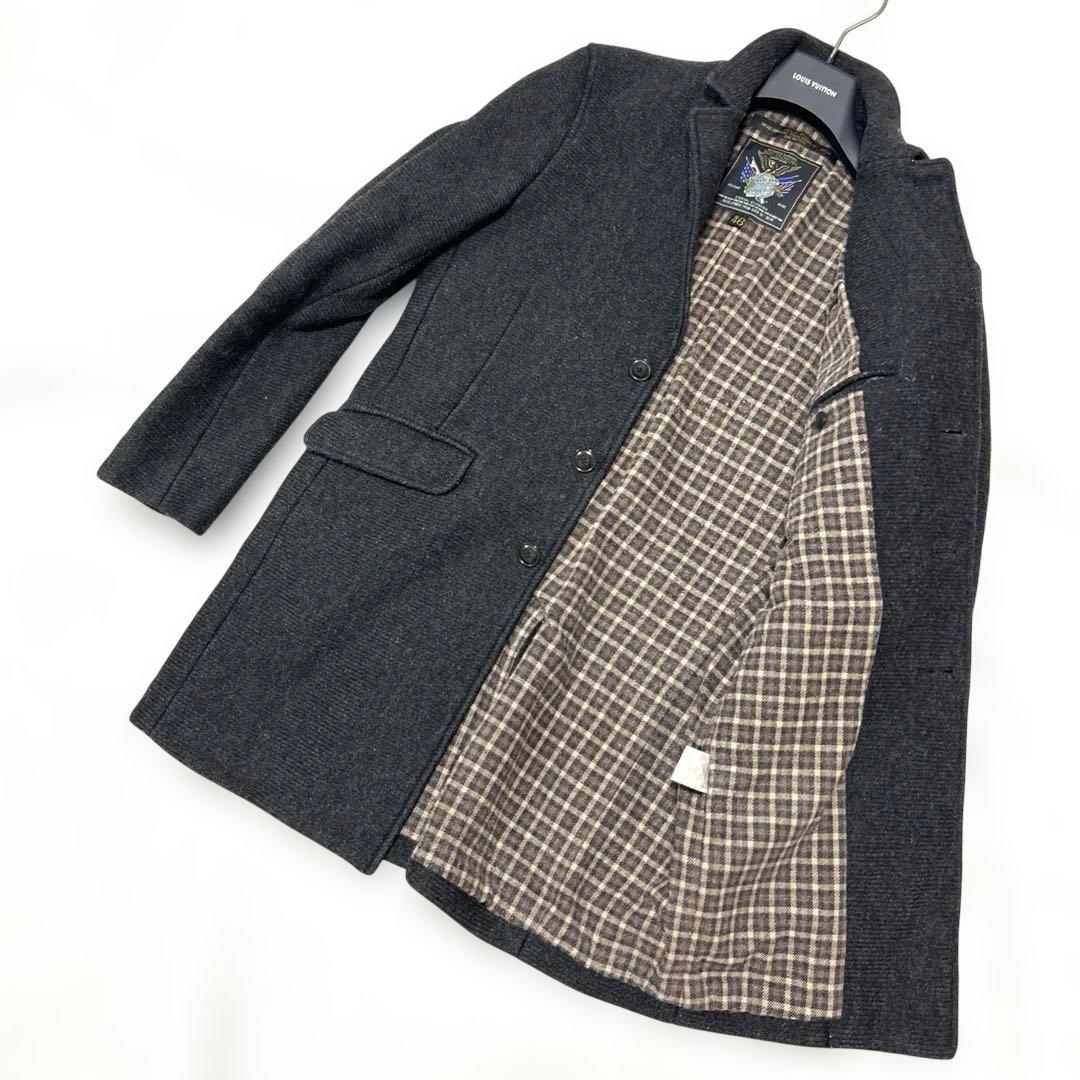 定価5万程 EGO TRIPPING ニット チェスターコート ツイードM EGOTRIP