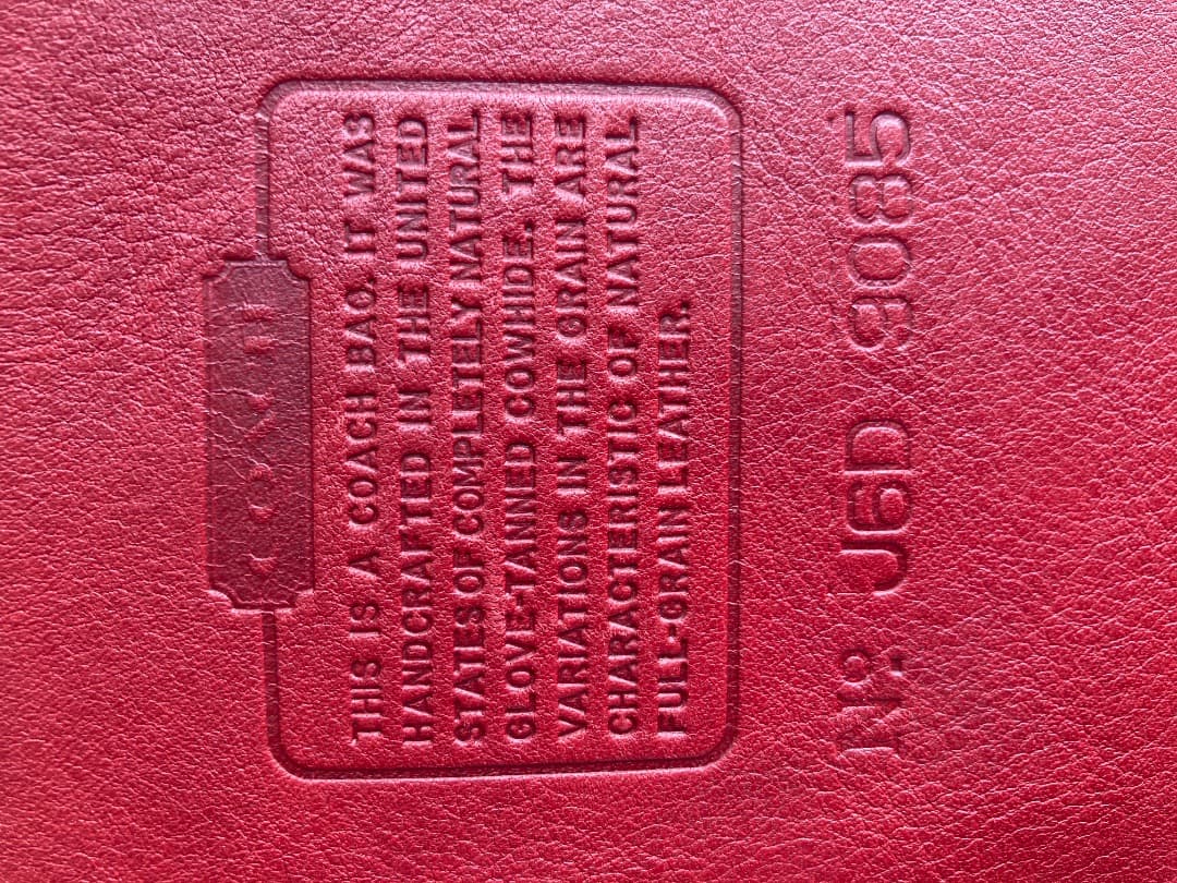 オールドコーチ ショルダーバッグ レザー 赤　9085